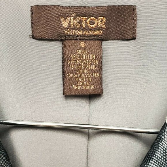 Victor Alfaro Metallic Floral Print Jacket - Picture 6 of 6